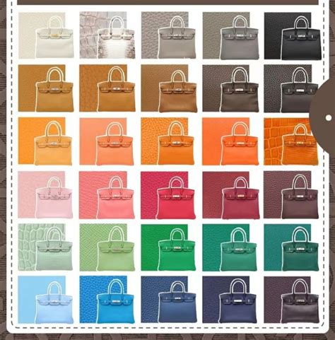 hermes 2018 birkin colors|Hermes Birkin color chart.